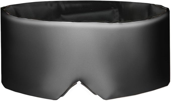 USlixury Silk Sleep Mask, 3D Contoured Sleeping Masks, Blackout Sleep Masks for Women with Nose Wing,100% Mulberry Silk, Face-Hugging Non-Slip SLEP Mask for Side Sleeper, 27.5x4.5'', Dark - Bloomnest