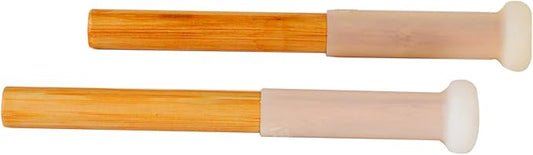 FMTY Bamboo Mallet for Crystal Singing Bowls,Singing Bowl Stricker for Meditation singing bowl, Yoga, Spiritual Healing…(2 pcs) (Bamboo Mallet 2PCS, Mallet) - Bloomnest