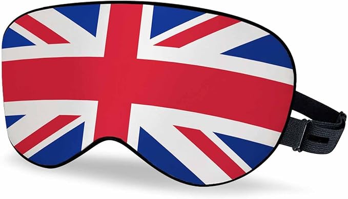 Great Britain Sleep Eye Mask United Kingdom Flag UK Flags Men Women Sleep Mask with Adjustable Strap Eye Cover Eye Shade for Travel, Nap,Meditation - Bloomnest