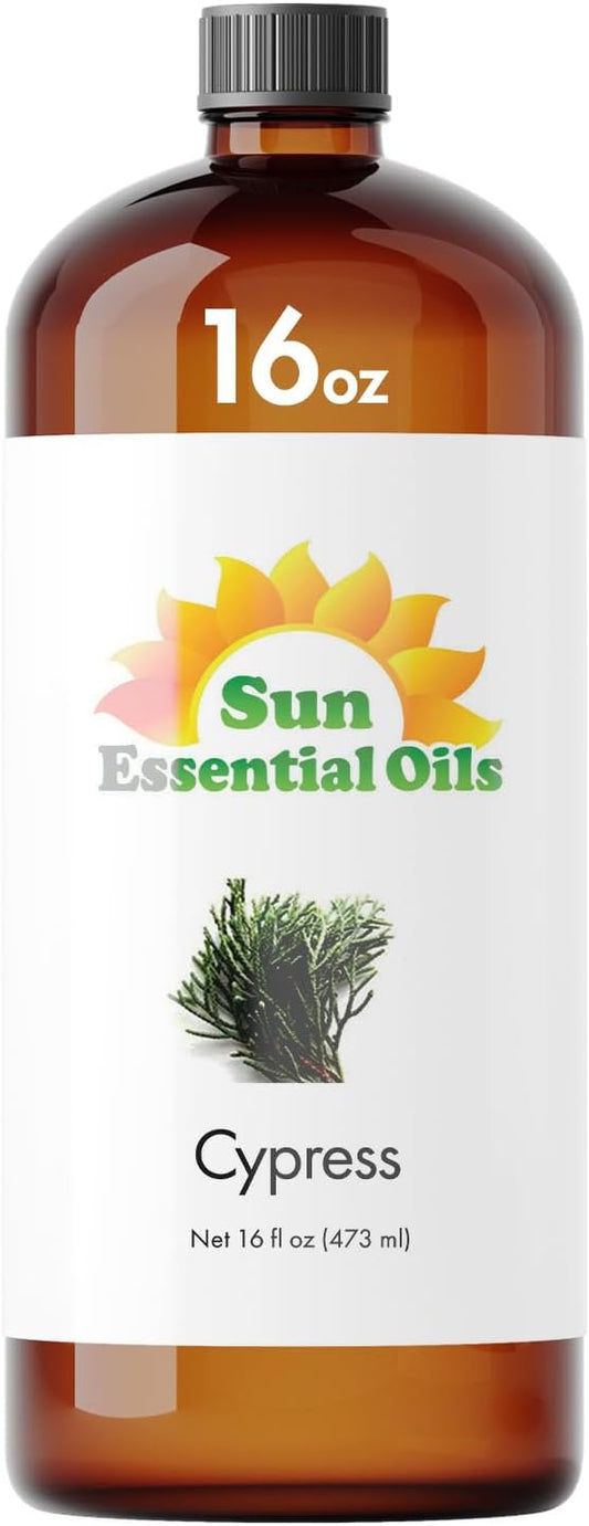 Sun Essential Oils Cypress Essential Oil 16oz Bulk for Aromatherapy, Diffuser, and Muscle Ease - Bloomnest