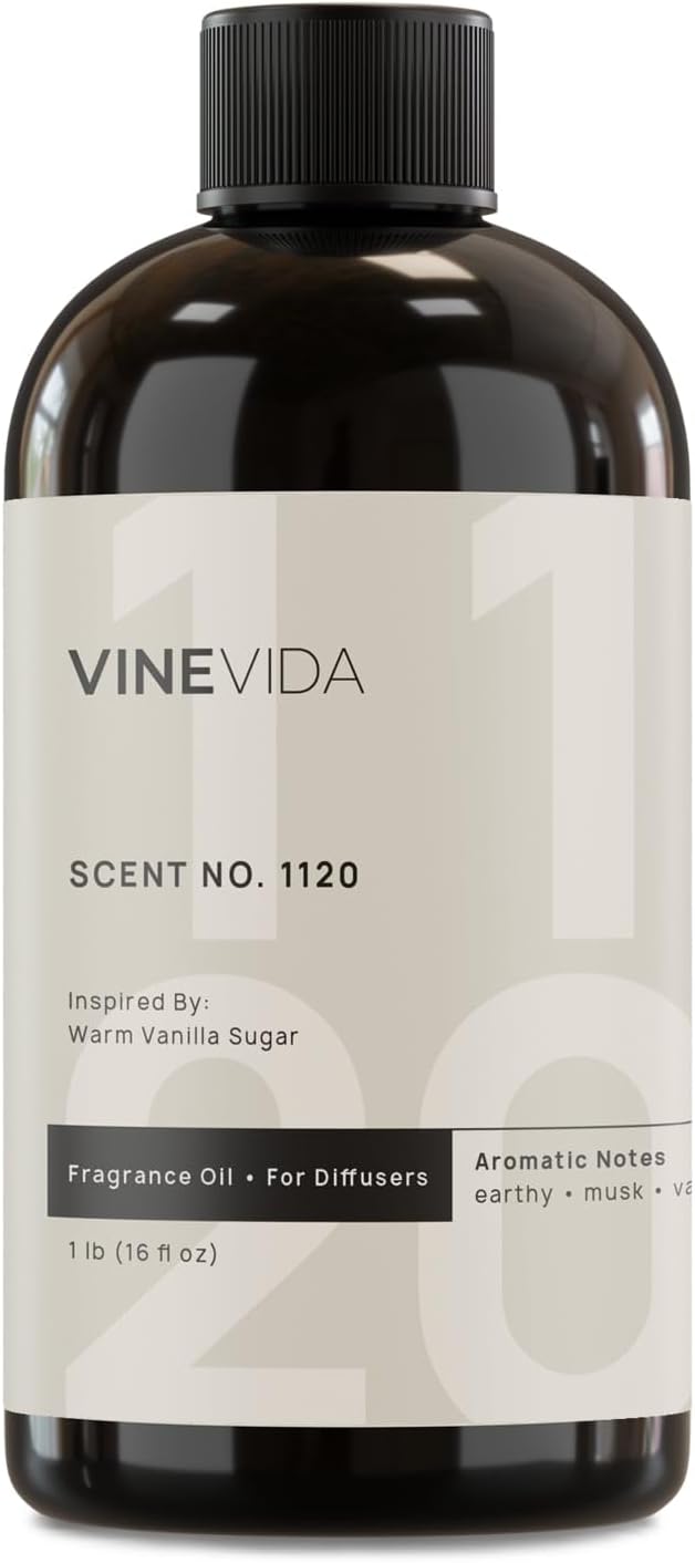 VINEVIDA [16 Fl Oz] Scent NO. 1120 Fragrance Oil for Cold Air Diffusers, Aromatic Notes of Earthy Musk Vanilla, Essential Oils for Diffuser Oil Refill & Air Freshener Room Spray - Bloomnest