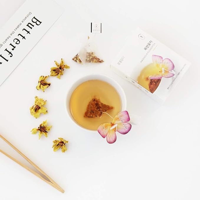 KKOKDAM Korean Tea Gift Set – 6 Flavor Butterfly Tea Bag Sampler – Elegant Box for Tea Lovers - Perfect as Unique Gifts - Bloomnest