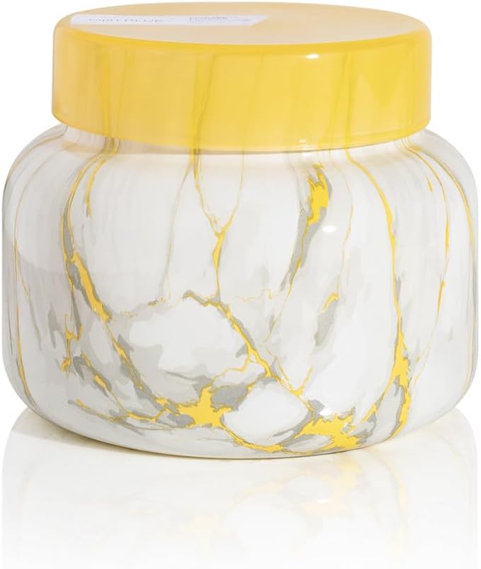 Capri Blue Modern Marble Jar Candles - Luxury Scented Candles for Home - Long Lasting Soy Wax Blend - Scented Home Decor Gifts - Pineapple Flower (19 oz) - Bloomnest