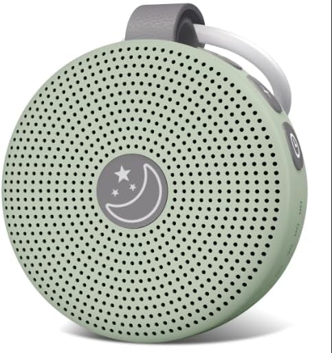 Mini Sound Machine Portable Baby White Noise Machine Brown Noise Machine 30 Soothing Sounds for Kids Adults Auto-Off Timer 32 Volume Levels Battery Sleep Machine for Home Office Privacy (Pale Green) - Bloomnest