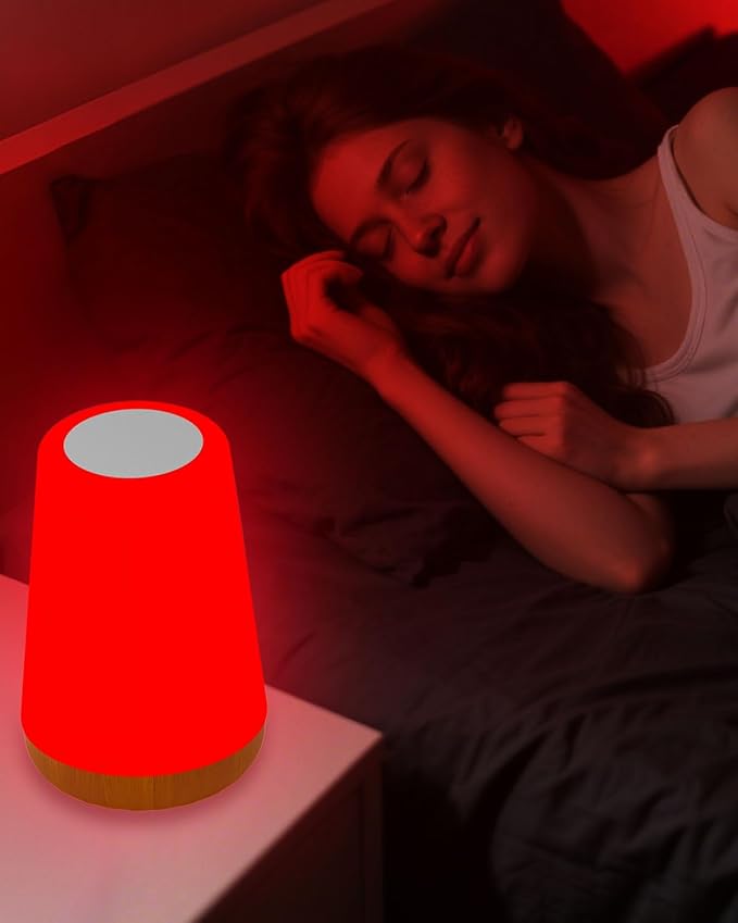 TLAOTNIY Red Light for Sleep Aid LampBlue Light Blocking Dimmable for Stress Relief Relaxation Travel Meditation and Yoga, 670nm Red Lamp (E-1 PCS) - Bloomnest