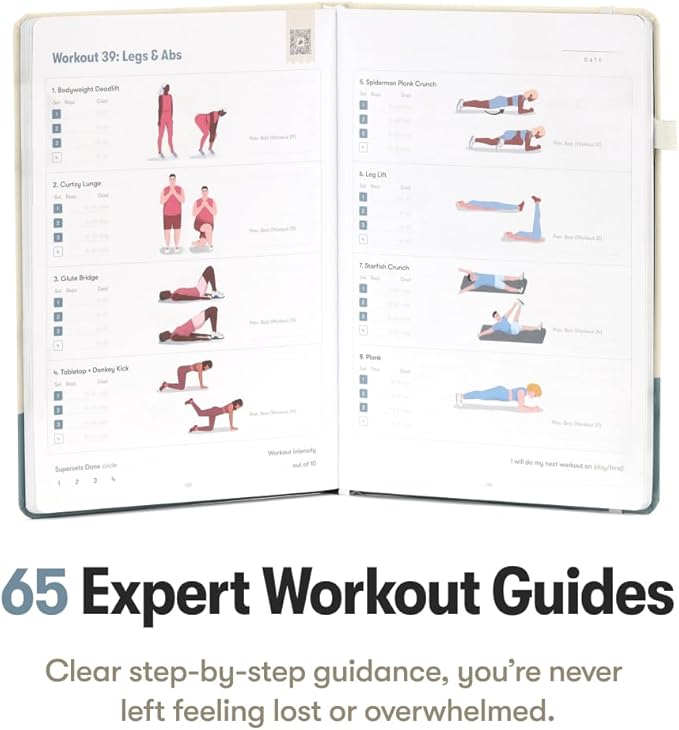 The Bodyweight Home Workout Journal. 13-Week Program. NO EQUIPMENT NEEDED. Fitness Planner,Fitness Journal,Workout Notebook. - Bloomnest