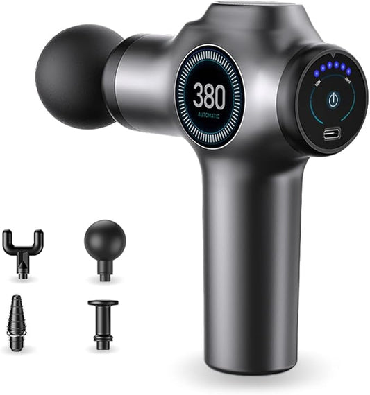 TISSCARE Massage Gun: 6-Intensity Levels 4-Head Massage Gun - Muscle Relaxer for Home and Travel - Bloomnest