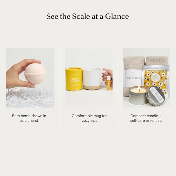 Unboxme Sunshine Gift For Women | Self Care Package with Herbal Tea, Mug, Bath Bomb, Candle, Fluffy Socks, Lip Balm, Sheet Mask, Scrunchie & Happy Birthday Card - Bloomnest
