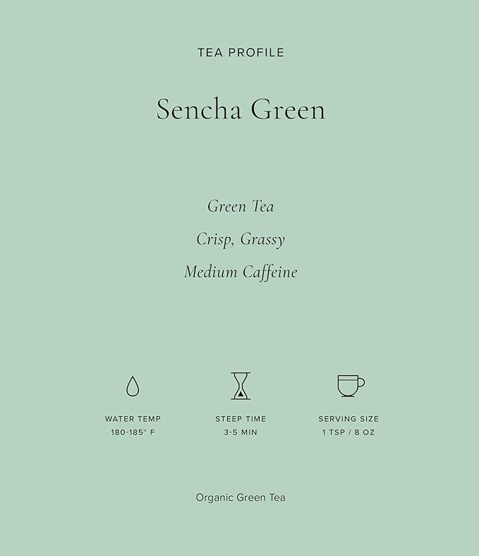 Art of Tea | Organic Sencha Green Tea Bags | 50 Eco Friendly Pyramid Tea Bag Sachets - Bloomnest