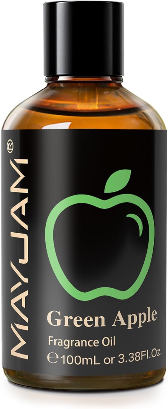 MAYJAM 3.38FL.OZ Green Apple Fragrance Oils with Glass Dropper, 100ML Essential Oils for Diffusers for Home, Long Lasting Scented Oils for Diffusers Soap Candle Making - Bloomnest