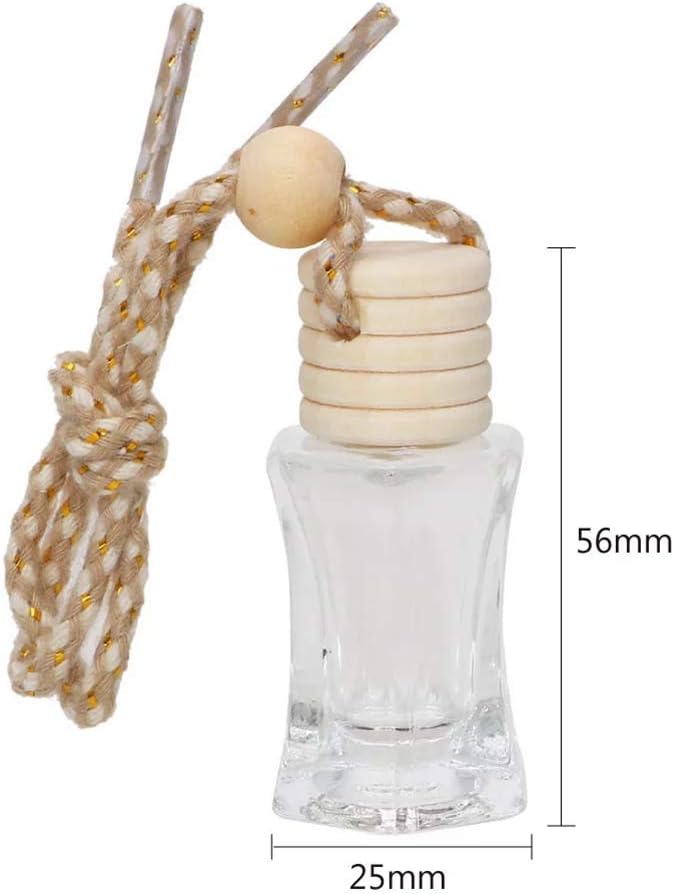 Car Aromatherapy Essential Oil Diffuser Bottle,10 Pack Car Air Freshener Bottle Empty Hanging Perfume Bottle Fragrance Decor Accessories Auto Window Ornament (hexagon) - Bloomnest