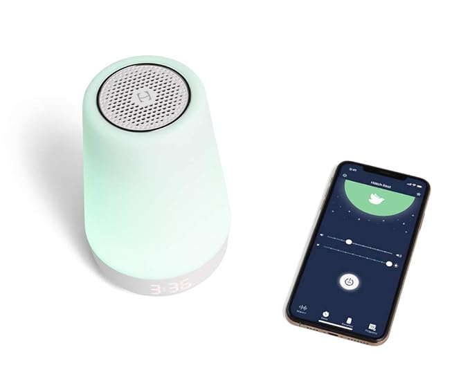 Hatch Rest+ 1st Gen Baby Sound Machine, Night Light, Time-to-Rise Plus Audio Monitor, White Noise Soother, Toddler Sleep Trainer, Kids Alarm Clock, Nightlight - Bloomnest