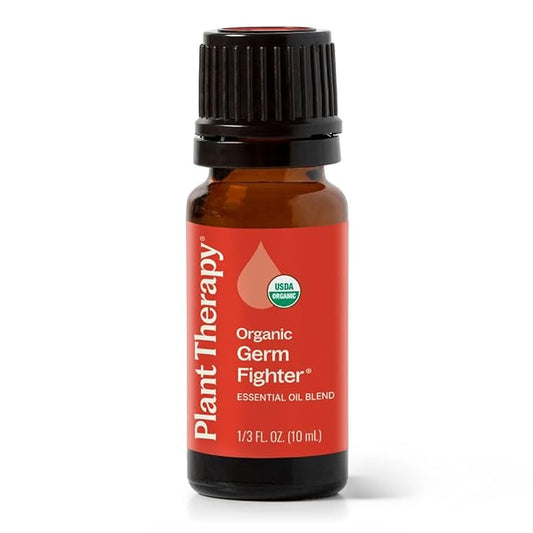 Plant Therapy Organic Fighter Essential Oil Blend 100% Pure, Undiluted, Therapeutic Grade 10 mL (1/3 oz) - Bloomnest