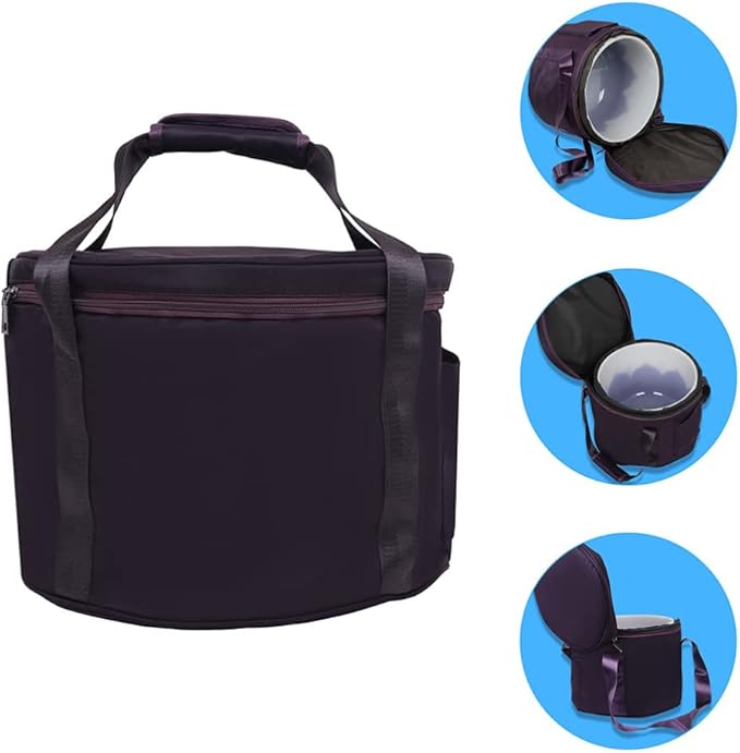 Vaguelly Singing Bowl Carrying Case Crystal Singing Bowl Carrying Case Bag 12inch Sound Healing Instrument Travel Bag For Sound Healing and Meditation Purple - Bloomnest