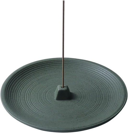Incense Holder and Insence-Stick Holder,Incense Holder for Sticks, Simple Insence Tray for Set for Office Yoga and Livingroom (Green) - Bloomnest