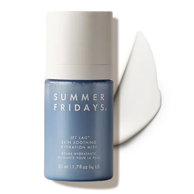 Summer Fridays Jet Lag Skin Soothing Hydration Face Mist - Ultra-Fine Facial Spray & Hydrating Mist to Comfort, Soothe & Help Provide Protective Moisture Barrier Support for Glowing Skin (1.7 Fl Oz) - Bloomnest