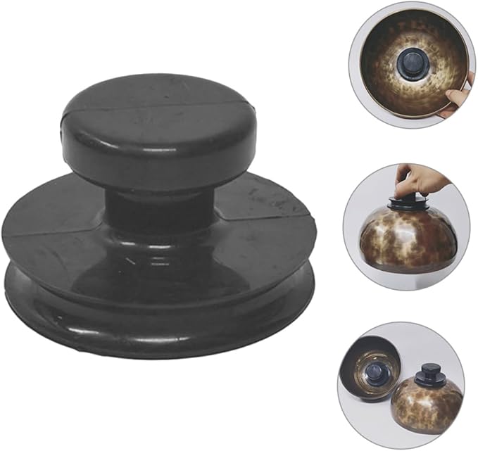 Mikinona Sound Bowl Suction Cups 2Pcs Rubber Handle for Singing Bowl Meditation Stabilizer Easy Attach and Lift Accessory - Bloomnest