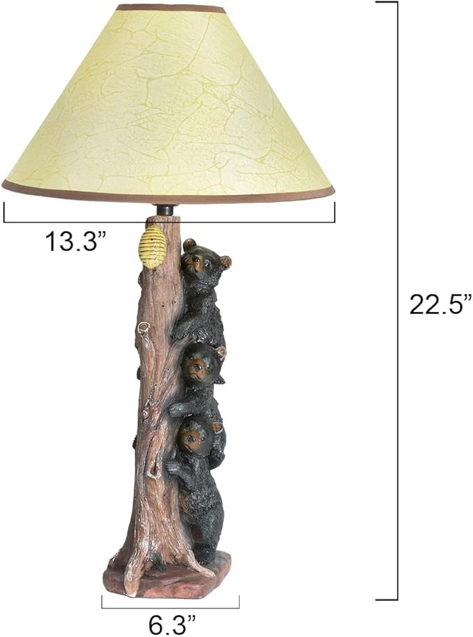BLACK FOREST DECOR Three Black Bears Table Lamp - Bloomnest