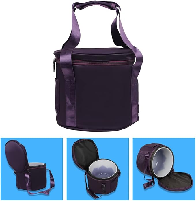 Vaguelly Singing Bowl Carrying Case Crystal Singing Bowl Carrying Case Bag 10inch Sound Healing Instrument Travel Carry Case Bag For Sound Healing and Meditation Purple - Bloomnest
