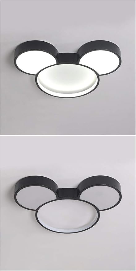 Ceiling Light LED Acrylic Flush Mount Ceiling Light Fixtures with Cartoon Mouse Head Shade for Kids Room Girls Room Children's Room Boys Room Bedroom, White Light - Bloomnest