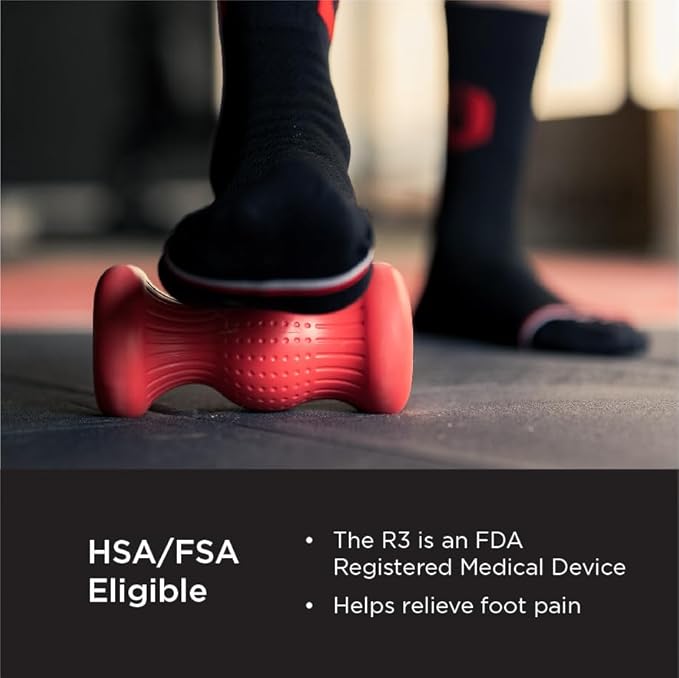 ROLL Recovery R3 (Sea Salt Gray) - Orthopedic Foot & Plantar Fascia Massage Roller