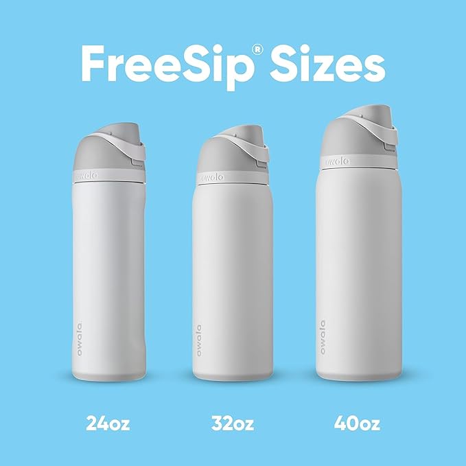 Owala FreeSip Insulated Stainless Steel Water Bottle with Straw for Sports, Travel, and School BPA-Free Sports Water Bottle, 40 oz, Surfs Edge Owala