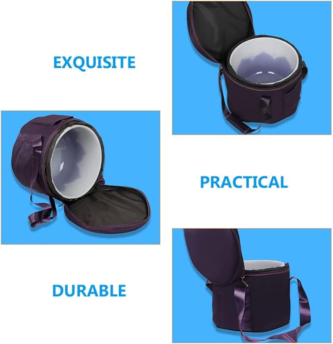 Vaguelly Singing Bowl Carrying Case Crystal Singing Bowl Carrying Case Bag 10inch Sound Healing Instrument Travel Carry Case Bag For Sound Healing and Meditation Purple - Bloomnest