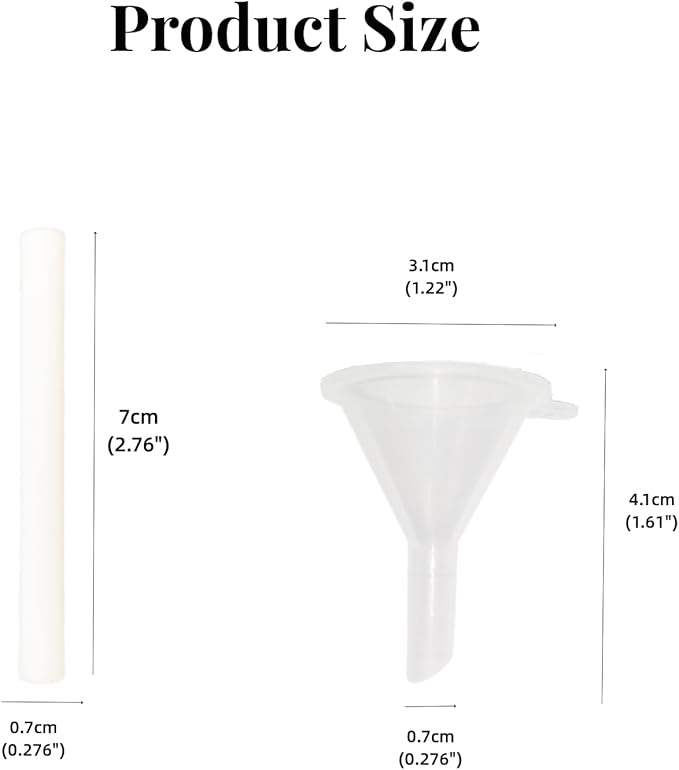 2Pcs Empty Glass Bottles for Essential Oils, 20ml Diffuser Bottle with 6 Oil Cores & Mini Funnel Fit Waterless Diffuser, Refillable Liquid Sample Vials Test Container,Great for Perfumes Aromatherapy AGEMANY