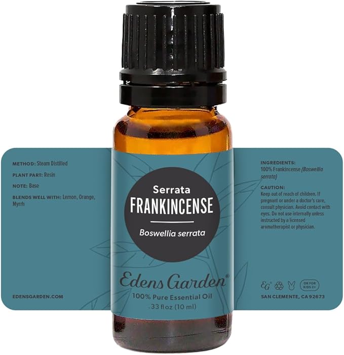 Edens Garden Frankincense- Serrata Essential Oil- 100% Pure Premium Grade, Undiluted, Natural, Therapeutic, Aromatherapy, The Best for Diffuser, Skin, Face, Hair 10 ml (.33 fl oz) - Bloomnest