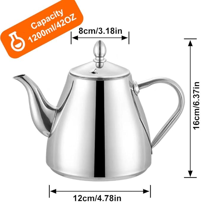 SANQIAHOME Stainless Steel Teapot Coffee Servers 1500ml - Bloomnest