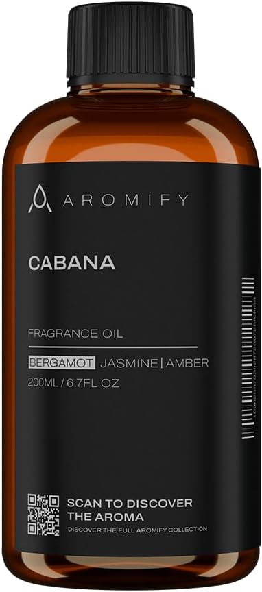 Cabana Diffuser Oil, 6.7 FL Oz, 200 mL Diffuser Fragrance Oil for Home, Spa & Office, Luxury Hotel Blend of Natural Essential Oil, Bergamot & Amber Scent. - Bloomnest