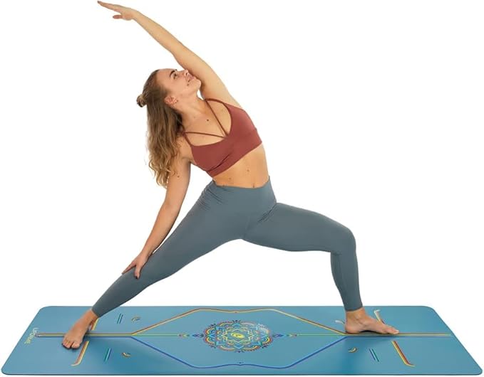 Liforme Printed Yoga Mat Collection - Free Yoga Bag Included - Patented Alignment System, Warrior-like Grip, Non-Slip, Eco-friendly, Sweat-resistant, Long, Wide and Thick for Comfort