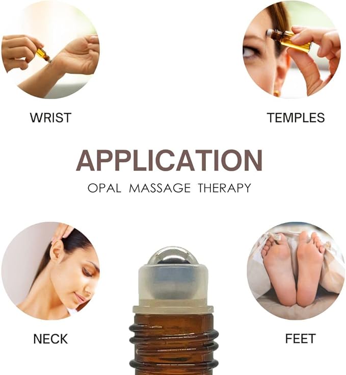 Premium Essential Oil Roll On Opal Massage Therapy (Cedarwood) - Bloomnest