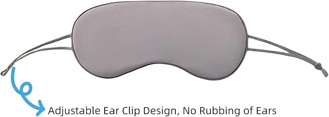 Sleep Mask for Side Sleeper Dual Warm & Cool Function, Soft Cover, Ultra Light Blocking, Reduces Dark Circles, Adjustable Ear Loops, Travel Bag Included, Gift for Men & Women - Bloomnest