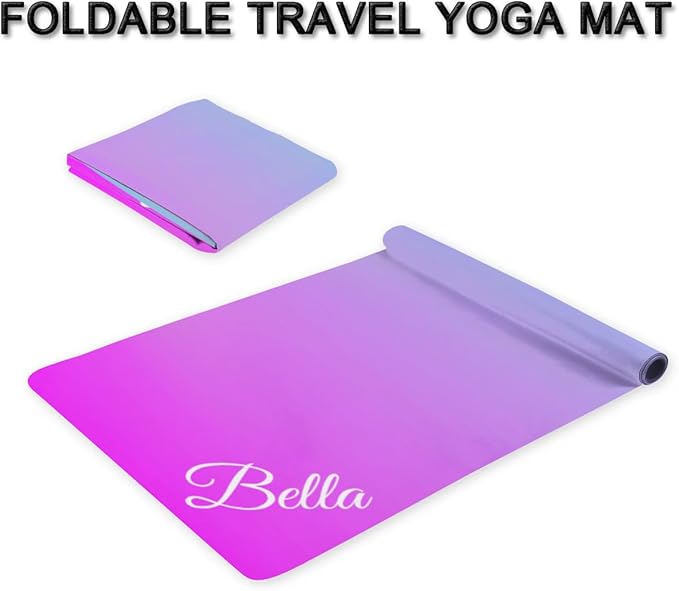 Custom Name Yoga Mat,Personalized Travel Yoga Exercise Mat,Non Slip,Perfect for Kids & Adults,Gradient Color E Series - Bloomnest