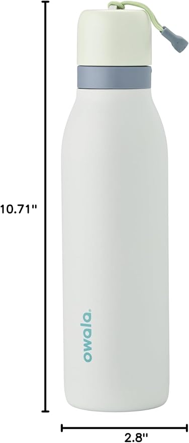 Owala FreeSip Twist Insulated Stainless Steel Water Bottle with Straw for Sports and Travel, BPA-Free, 18-oz, Mint/White (Iced Breeze) Owala