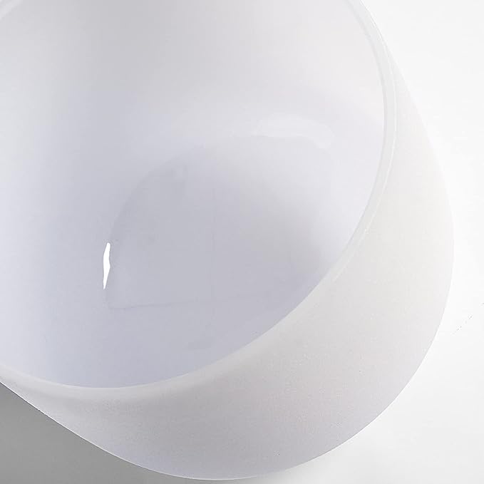 TERRITORY E Note Solar Plexus Chakra Quartz Frosted Crystal Singing Bowl 8 inch - Bloomnest