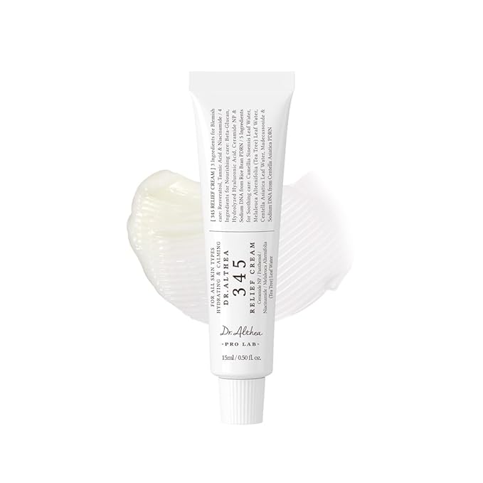 Dr.Althea 345 Relief Cream | Daily Face Moisturizer for Soothing Recovery and Blemish Care with PDRN & Niacinamide | Korean Vegan Skin Care for All Skin Types, 0.50 Fl Oz (Ver.2 - Pack of 1) - Bloomnest