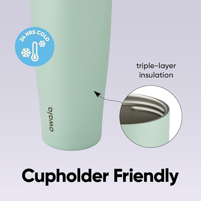 Owala FreeSip Tumbler - Stainless Steel - 40-oz. - Green (Eucalyptus) Owala