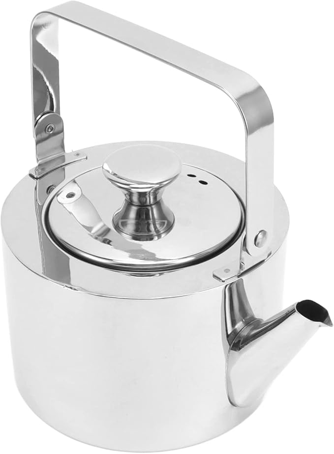 Stainless Steel Teapot, Mirror Finish Easy To Tea Kettle Rustproof Fast Heating with Strainer for Home for All Stovetop (Large, 1.5L) - Bloomnest