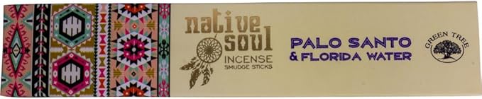 Native Soul Incense Smudge Sticks, Pack of 12, 15 Grams, Palo Santo and Florida, Brown, 73104 Kheops+International