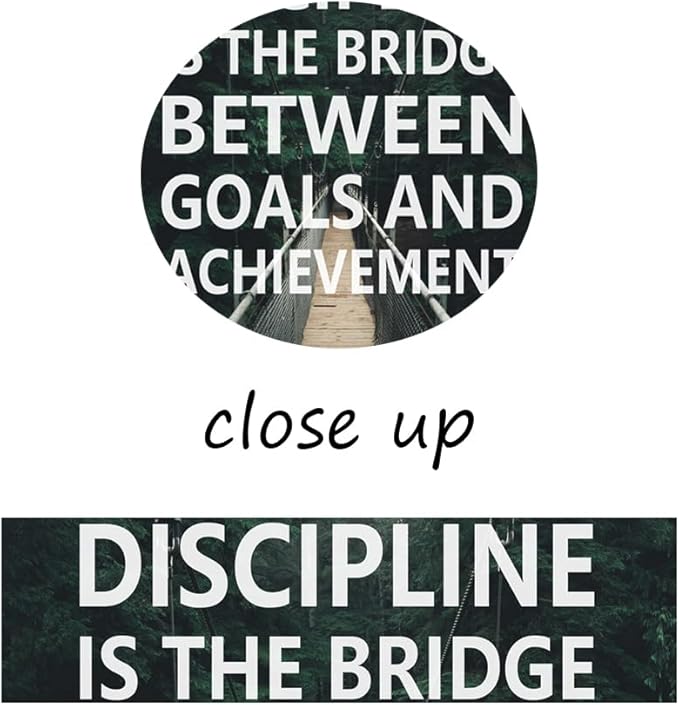 Motivational Wall Art Discipline Is The Bridge Between Goals And Achievement Inspirational Painting Prints on Canvas Modern Inspiring Posters Prints Artwork Home Office Wall Decor [12''W x 18''H] - Bloomnest