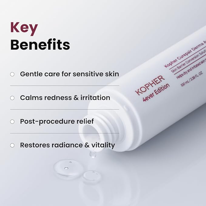 Kopher Curepair Derma Ampoule Mist [4ever Edition] with 10GF Skin Renewal & Brightening Ampoule for Sensitive Skin - Reduces Wrinkles, Improves Skin Tone, Korean Skincare (3.38 fl.oz.) - Bloomnest