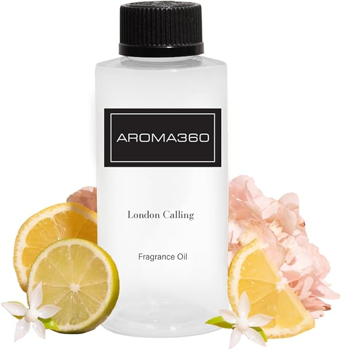 Aroma360 | London Calling Oil Blend | Luxury Aromatherapy Scent Diffuser Oil | White Tea, Cedarwood and Soku Lime, 6.7 fl oz - Bloomnest