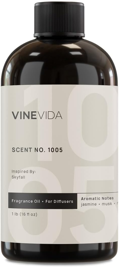 VINEVIDA [16 Fl Oz] Scent NO. 1005 Fragrance Oil for Cold Air Diffusers, Aromatic Notes of Neroli Jasmine Musk, Essential Oils for Diffuser Oil Refill & Air Freshener Room Spray - Bloomnest