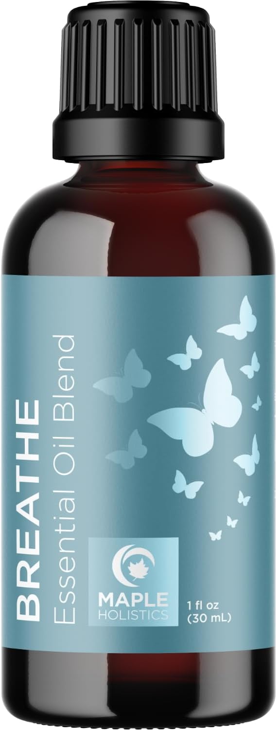 Breathe Essential Oil for Diffuser - Invigorating and Refreshing Breathe Essential Oil Blend with Eucalyptus Peppermint Tea Tree and Mint for Diffusers for Home and Shower Aromatherapy (1 Fl Oz) - Bloomnest