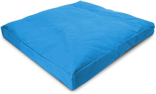 BEAN PRODUCTS MEDITATION CUSHION - Zabuton Meditation Pillows for Sitting on Floor, Yoga Cushion, Cotton Yoga Pillow, Zen Kneeling Prayer Pad- MADE IN USA - Standard 24x24x2, AQUA - Bloomnest