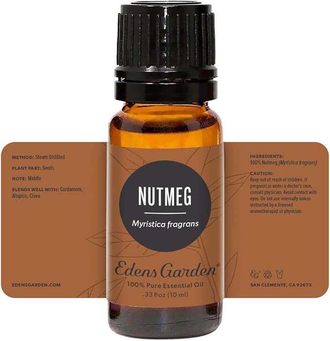 Edens Garden Nutmeg Essential Oil- 100% Pure Premium Grade, Undiluted, Natural, Therapeutic, Aromatherapy, The Best for Diffuser, Candle, Laundry, Humidifiers 10 ml (.33 fl oz) - Bloomnest