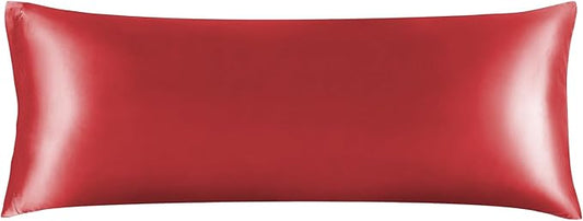 BEDELITE Satin Body Pillow Cover, Super Soft and Cooling Body Pillow Pillowcase for Hair and Skin, Breathable Silky Full Long Pillowcase Cover(20"x54", Baked Apple) - Bloomnest