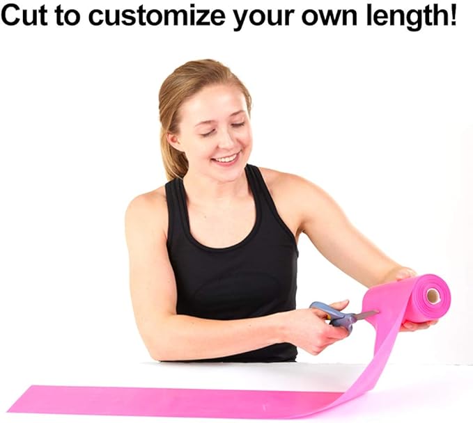 Resistance Band for Working Out - 8,16,24 Yard Resistance Bands Bulk Rolls - 10 Strengths in Light Medium and Heavy Exercise Bands - Latex Free Workout Bands Including iPhone App and e-Book - Bloomnest
